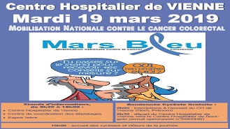 illustration Mobilisation du CH Vienne contre le cancer colo-rectal « Mars bleu »