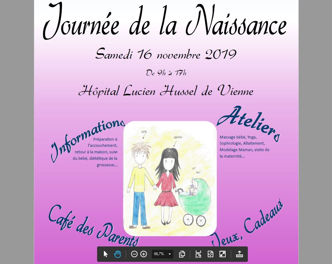 illustration RDV le samedi 16 novembre 2019 au Centre Hospitalier de Vienne