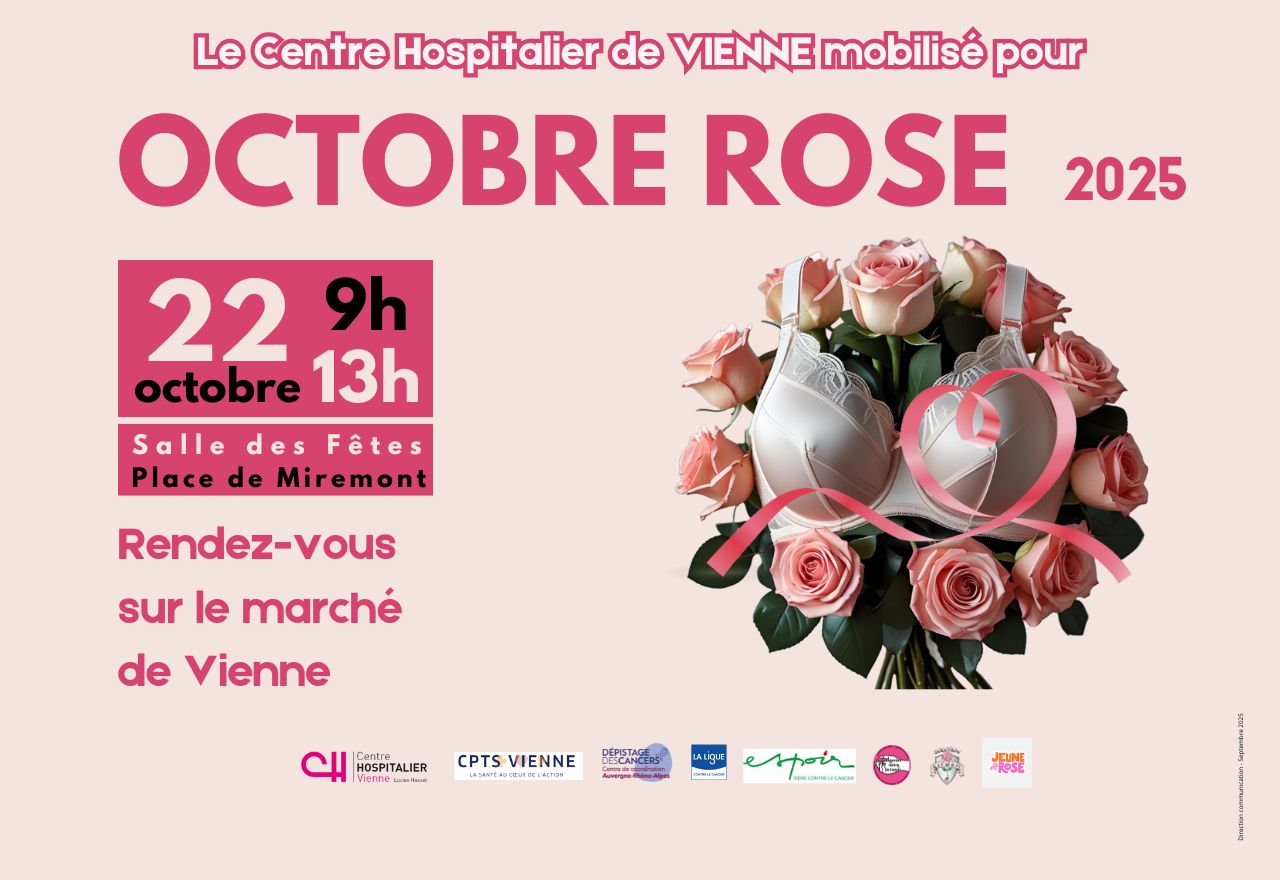 illustration Octobre Rose au Centre Hospitalier de Vienne