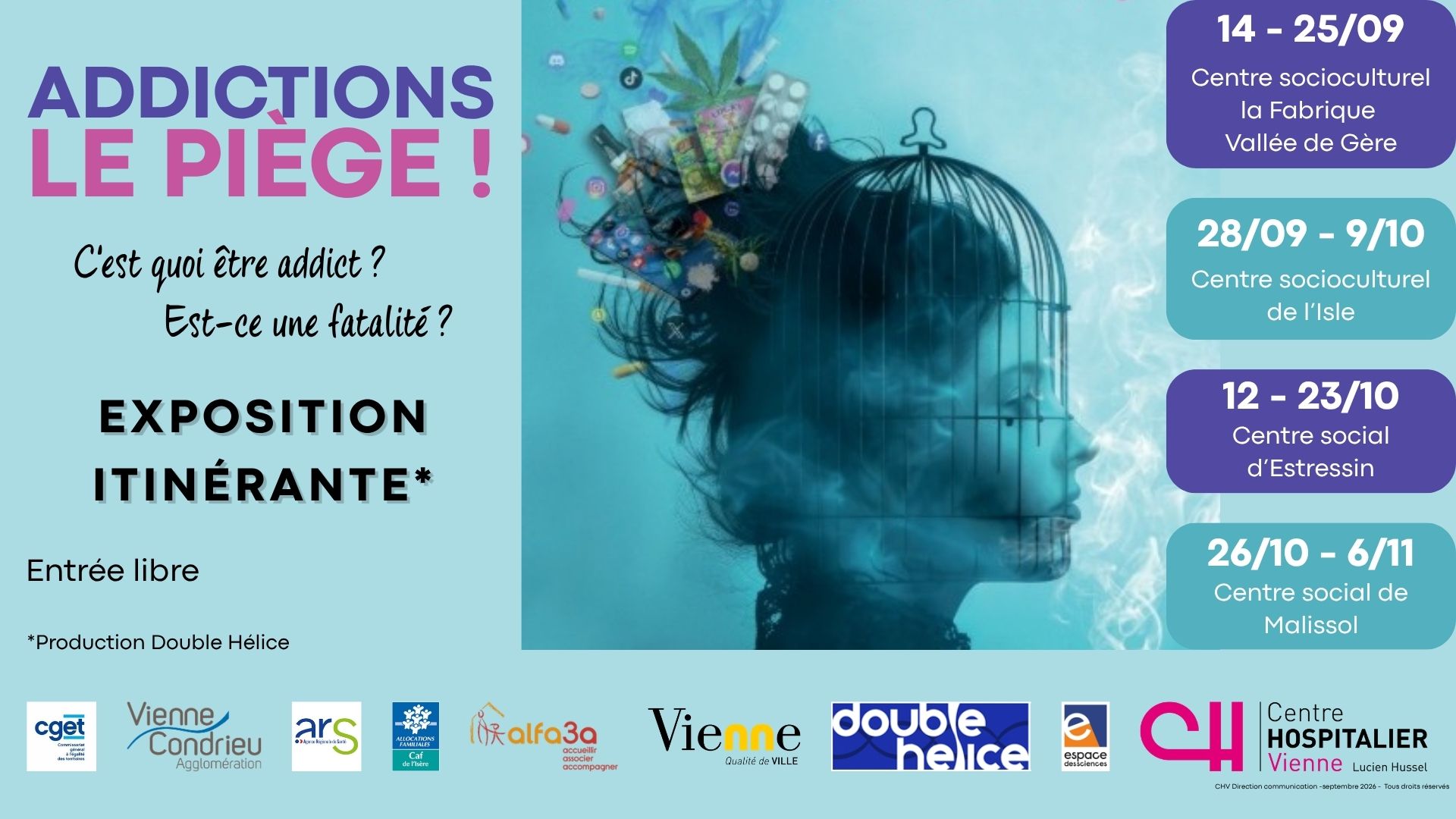 illustration Addictions, le piège ! – Exposition itinérante